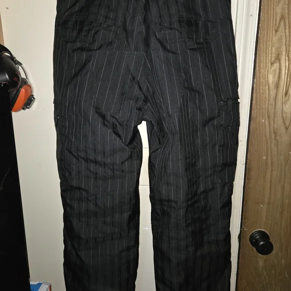 Pulse Black Pinstripe Cargo Pants - Picture 2 of 4